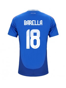 Italien Nicolo Barella #18 Replika Hemmakläder EM 2024 Kortärmad